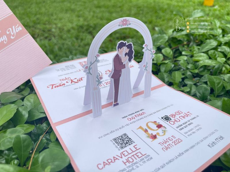 Thiệp cưới và thiệp báo hỷ cùng thiệp hồng