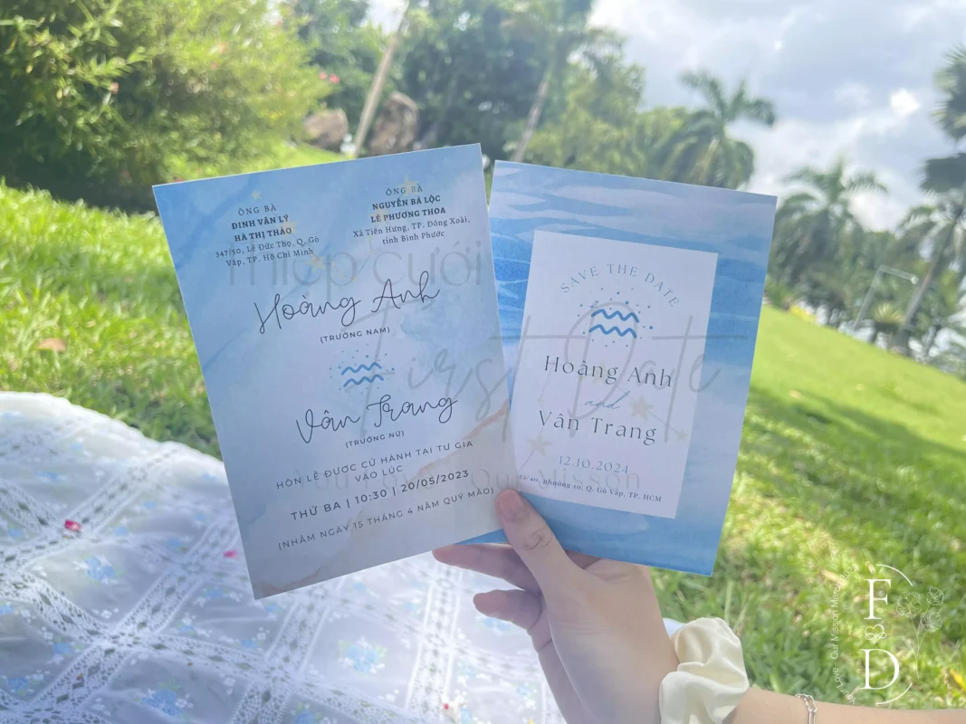 Thiệp cưới cung Bảo Bình