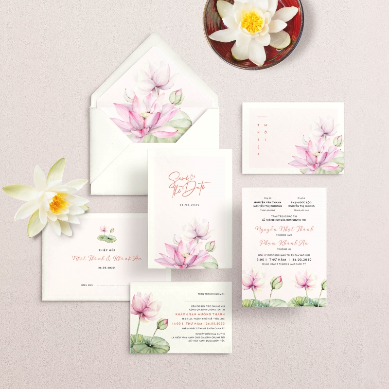 ý nghĩa hình in trên thiệp cưới truyền thống