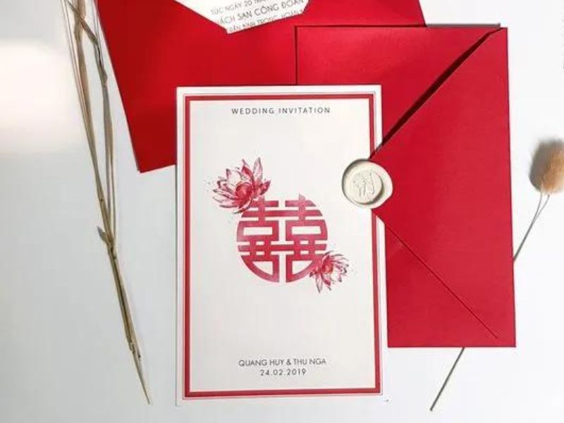 ý nghĩa hình in trên thiệp cưới truyền thống