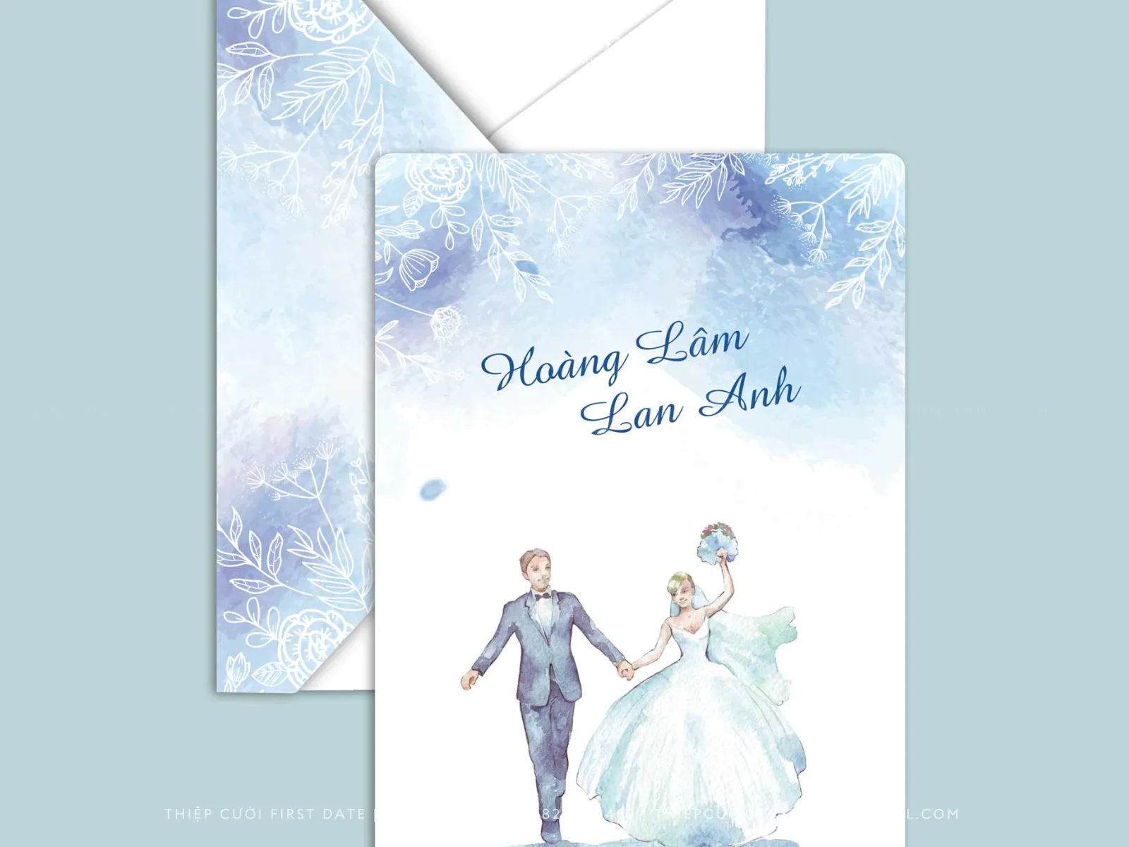 Mẫu thiệp cưới in hình cô dâu chú rể: Tạo nên dấu ấn riêng